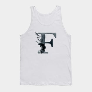 Floral Monogram F Dark Herbs And Flora Tank Top